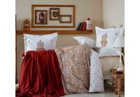 Набор постельного белья с пледом Karaca Home. Paula indigo 2019