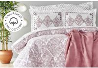 Набор постельного белья с пледом Karaca Home. Arlen indigo