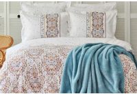 Набор постельного белья с пледом Karaca Home. Estella lila