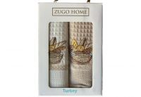 Набор из 2-х вафельных полотенец Zugo Home. Cactus V1