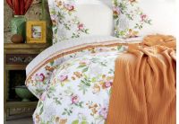 Набор постельного белья с пике Karaca Home. Paradise orange