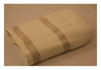 Махровое полотенце Arya. Жаккард с окантовкой Nergis, светло-коричневый