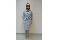 Nusa, халат женский трикотажный, модель 8295 серый