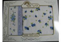 Arya, набор махровых полотенец  Pendente, голубого цвета, 50х100+70х140