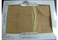 Arya, набор махровых полотенец  Pesca, кофейного цвета, 50х100+70х140