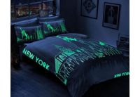 Светящееся постельное белье TAC. Glow New York gri