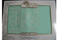 Arya, набор махровых полотенец  Punto, зеленого цвета, 50х100+70х140