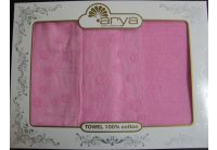 Arya, набор махровых полотенец  Punto, розового цвета, 50х100+70х140