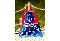 Пляжное полотенце Lotus. Red and Blue, 75х150 см