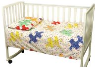 Постельное белье в детскую кроватку Руно. Бязь Пазлы01