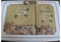 Arya, набор махровых полотенец  Solito, кофейного цвета, 35х50+50х90+70х140