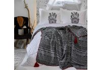 Набор постельное белье с пледом Karaca Home. Aztec tarcin 2019