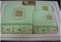Arya, набор махровых полотенец  Tanto, зеленого цвета, 35х50+50х90+70х140