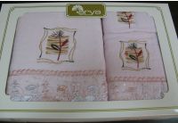 Arya, набор махровых полотенец  Tanto, розового цвета, 35х50+50х90+70х140