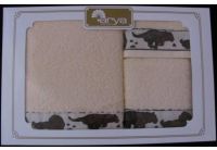 Arya, набор махровых полотенец  Tigere кремового цвета, 35х50+50х90+70х140
