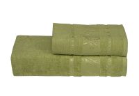 Полотенце махровое Gursan. Bamboo оливковое