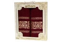Набор махровых полотенец Atlas. Medusa Bordo, 2 предмета