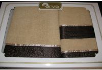 Arya, набор махровых полотенец  Una, кофейного цвета, 35х50+50х90+70х140