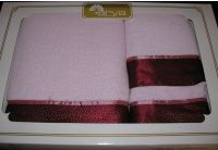 Arya, набор махровых полотенец  Una, розового цвета, 35х50+50х90+70х140