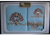 Arya, набор махровых полотенец  Zola, голубого цвета, 35х50+50х90+70х140